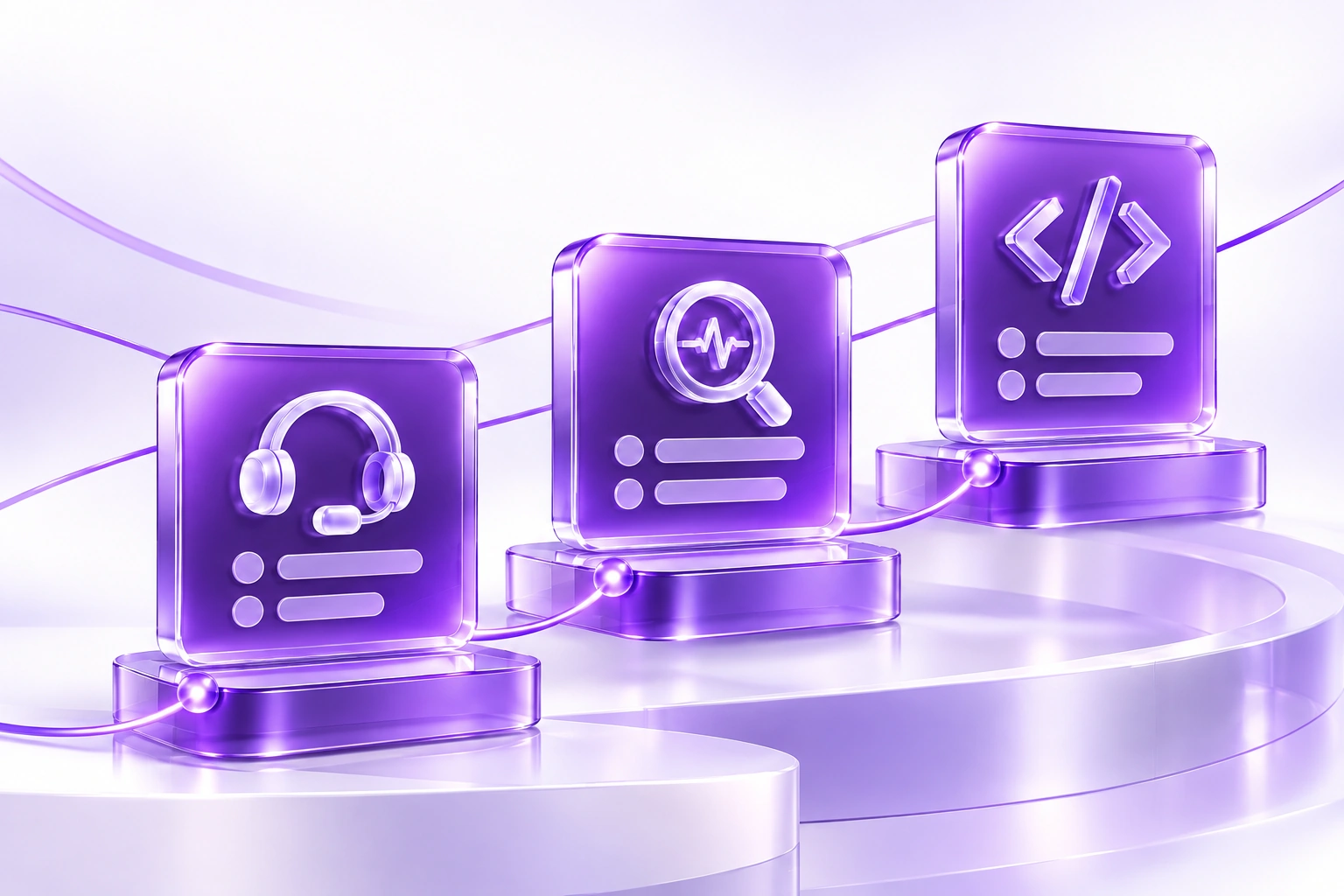 Three connected support levels: everyday assistance, technical investigation and engineering escalation.